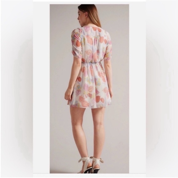 Ted Baker Juleah Pastel Floral Mini Dress Sz 4 US 10 - Picture 4 of 13